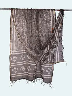 Saanjhi Handblock Print Kota Doria Dupatta