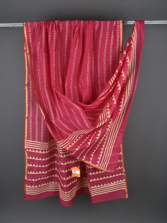 Chanderi Silk Dupatta - Desi Weaves