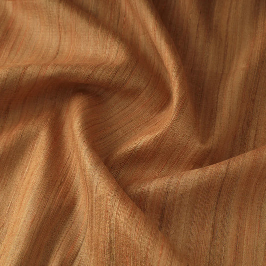 Brown  Color Handwoven Pure Desi Ghicha Tussar Silk Fabric