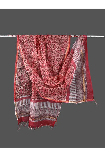 Pink kota doria dupatta desi weaves