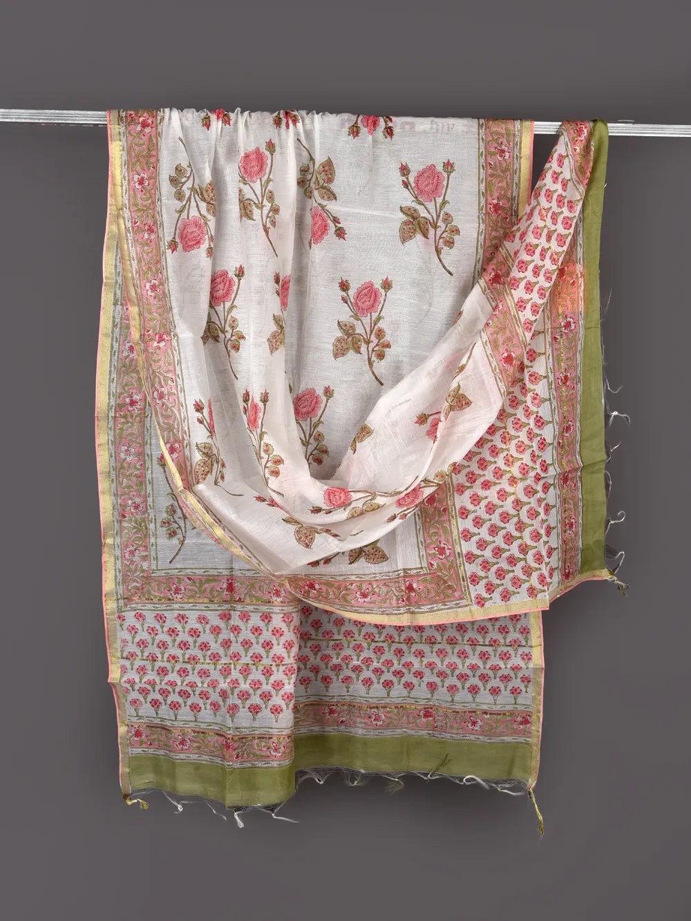 chanderi silk dupatta online - Desi Weaves