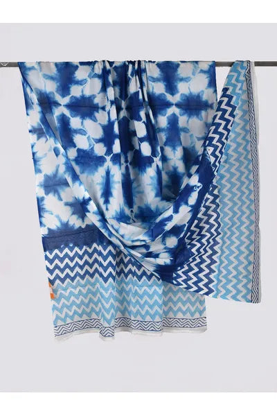 Handblock Printed Mull Cotton Dupatta