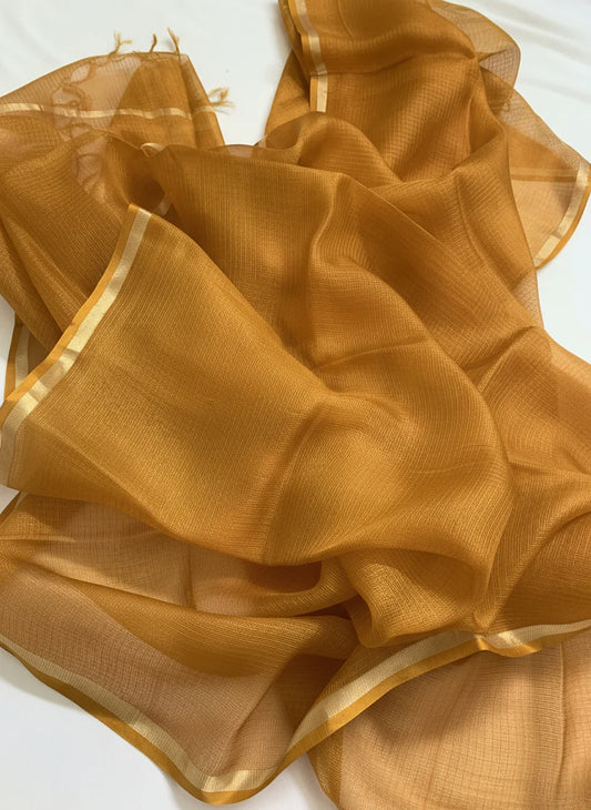 Gold Mustard Pure Kota Silk Dupatta