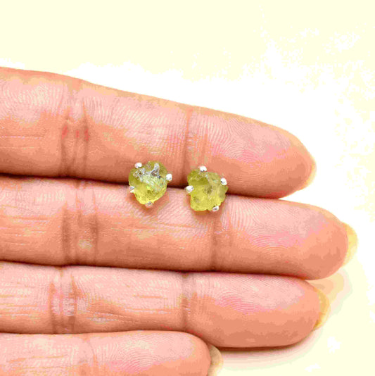 4 mm Stone Earrings in 925 Silver