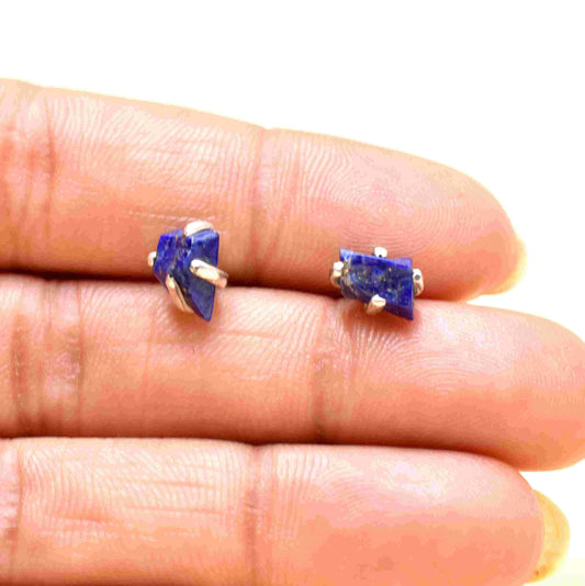 4 mm Stone Earrings in 925 Silver