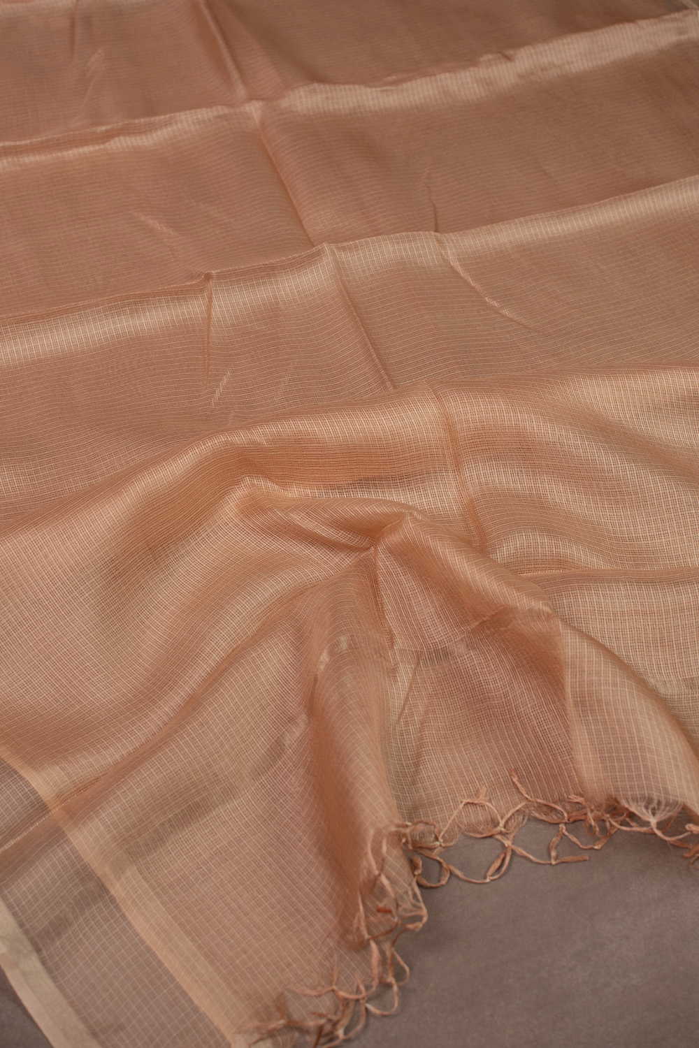 peach kota silk dupatta
