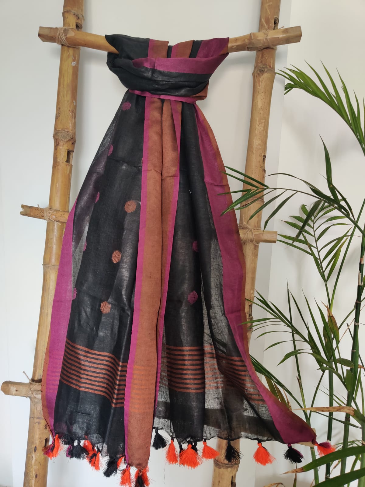 Mayura Handwoven Pure Linen Dupatta