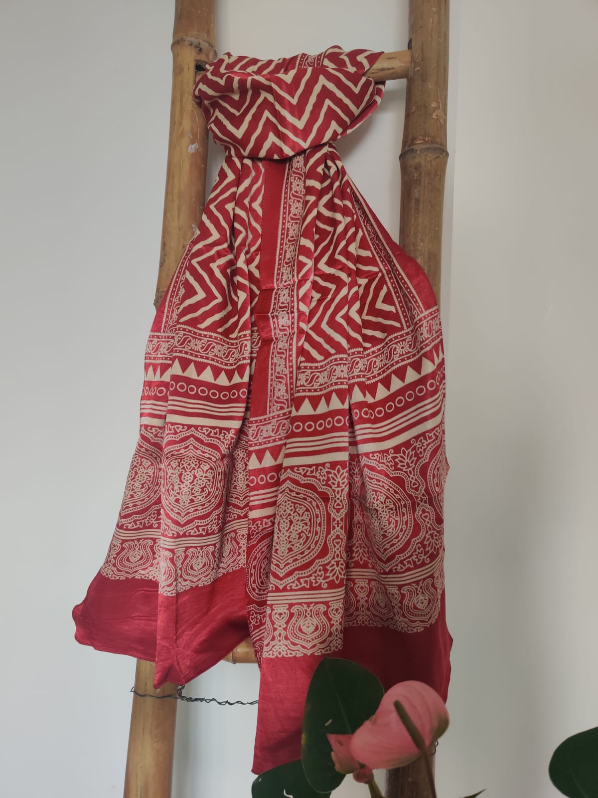 mashru silk stole - desi weaves