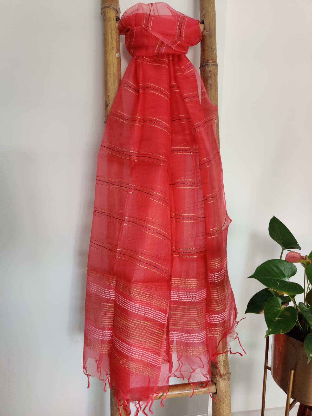 Organza Silk Dupatta - Desi Weaves