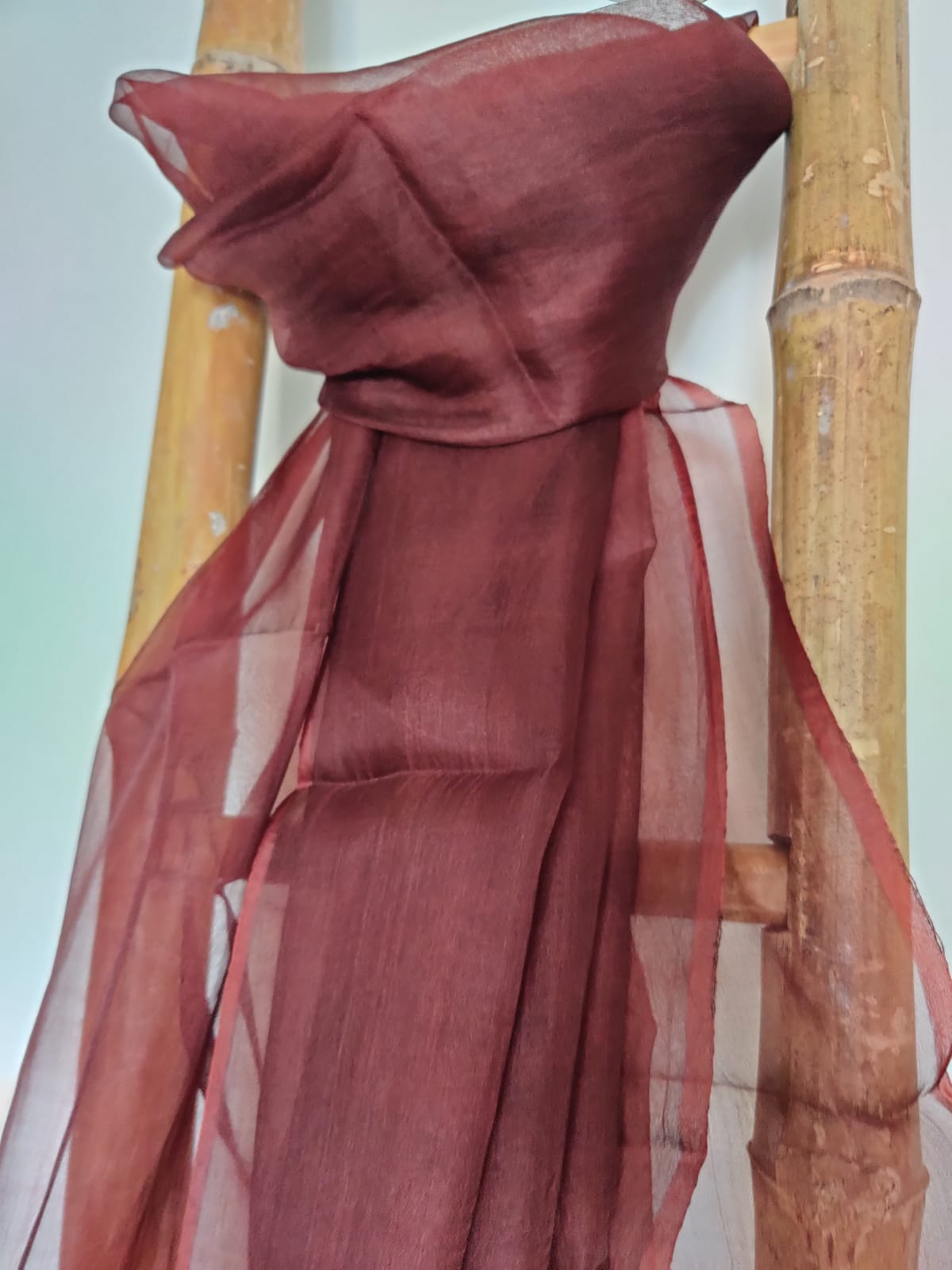 Organza silk dupatta - Desi Weaves