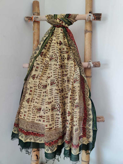 Chanderi dupatta online - Desi Weaves