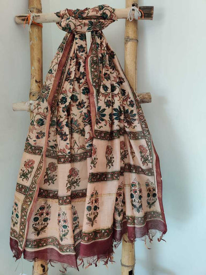 chanderi silk dupatta online - Desi Weaves