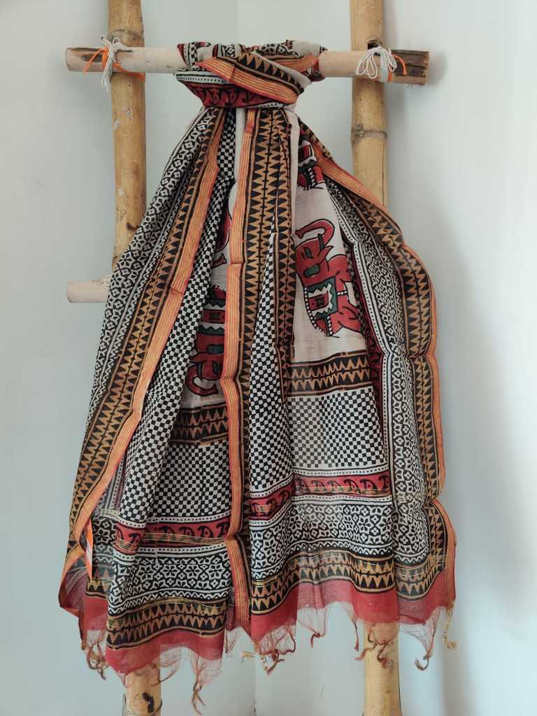 Chanderi dupatta online - Desi Weaves