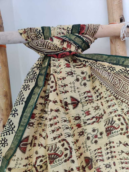 worli Chanderi dupatta online - Desi Weaves