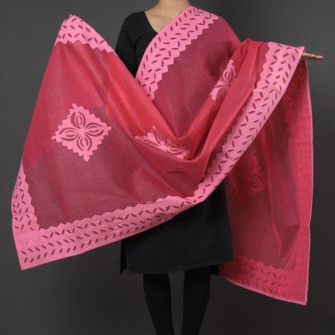 Handcrafted Cotton Applique Dupatta - Desi Weaves