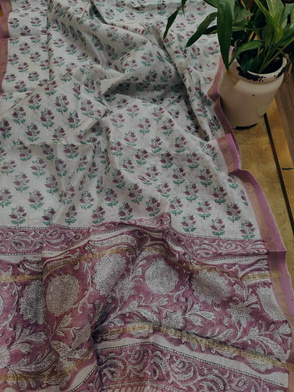 Vaidehi Sanganeri Block Print Chanderi Silk Dupatta