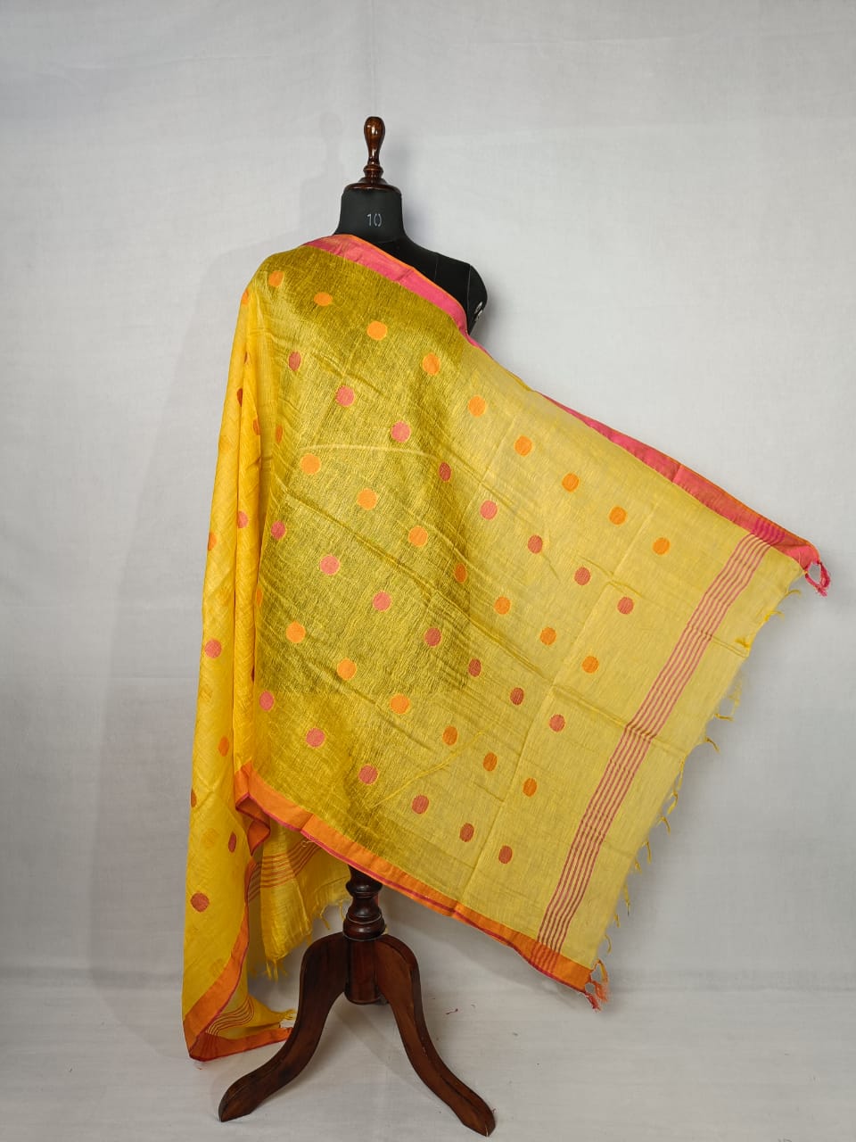 Sunflower Vibes Handwoven Pure Linen Dupatta