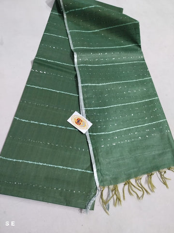 Sage Green Color Semi Tussar Silk Saree With Blouse