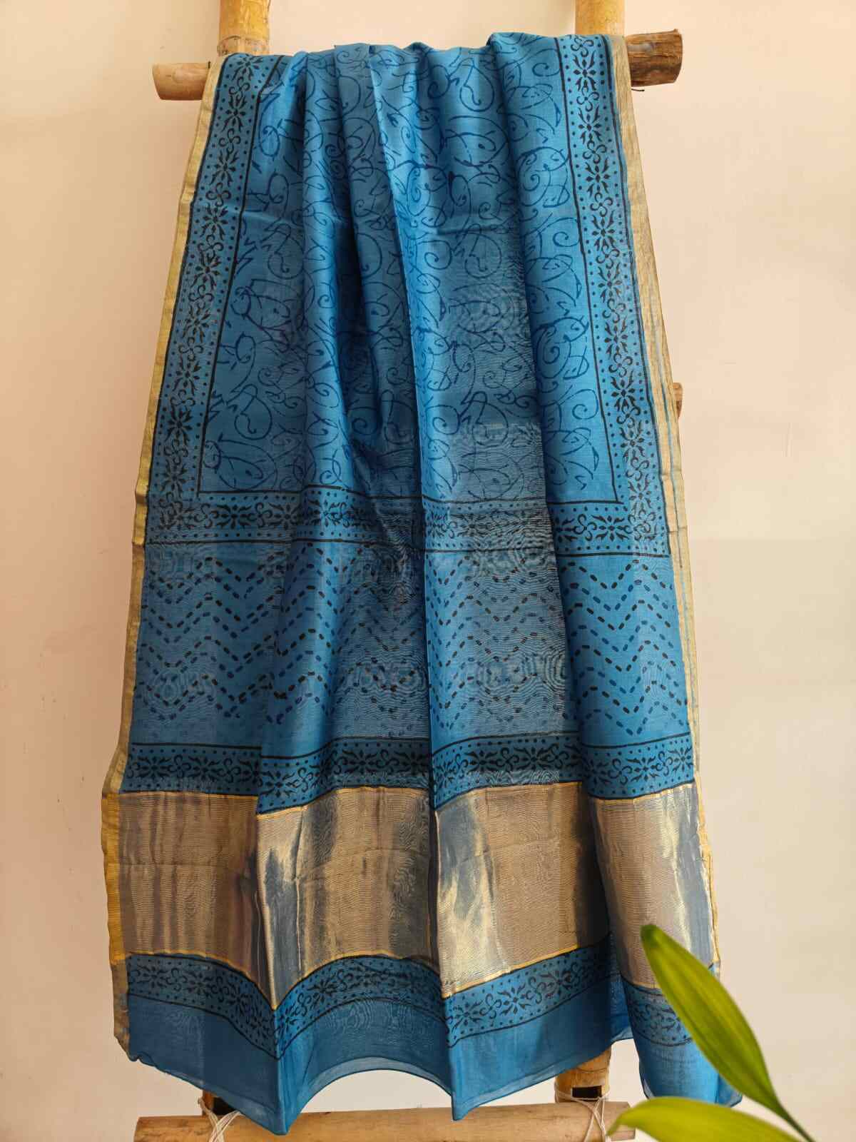 chanderi silk dupatta online - Desi Weaves