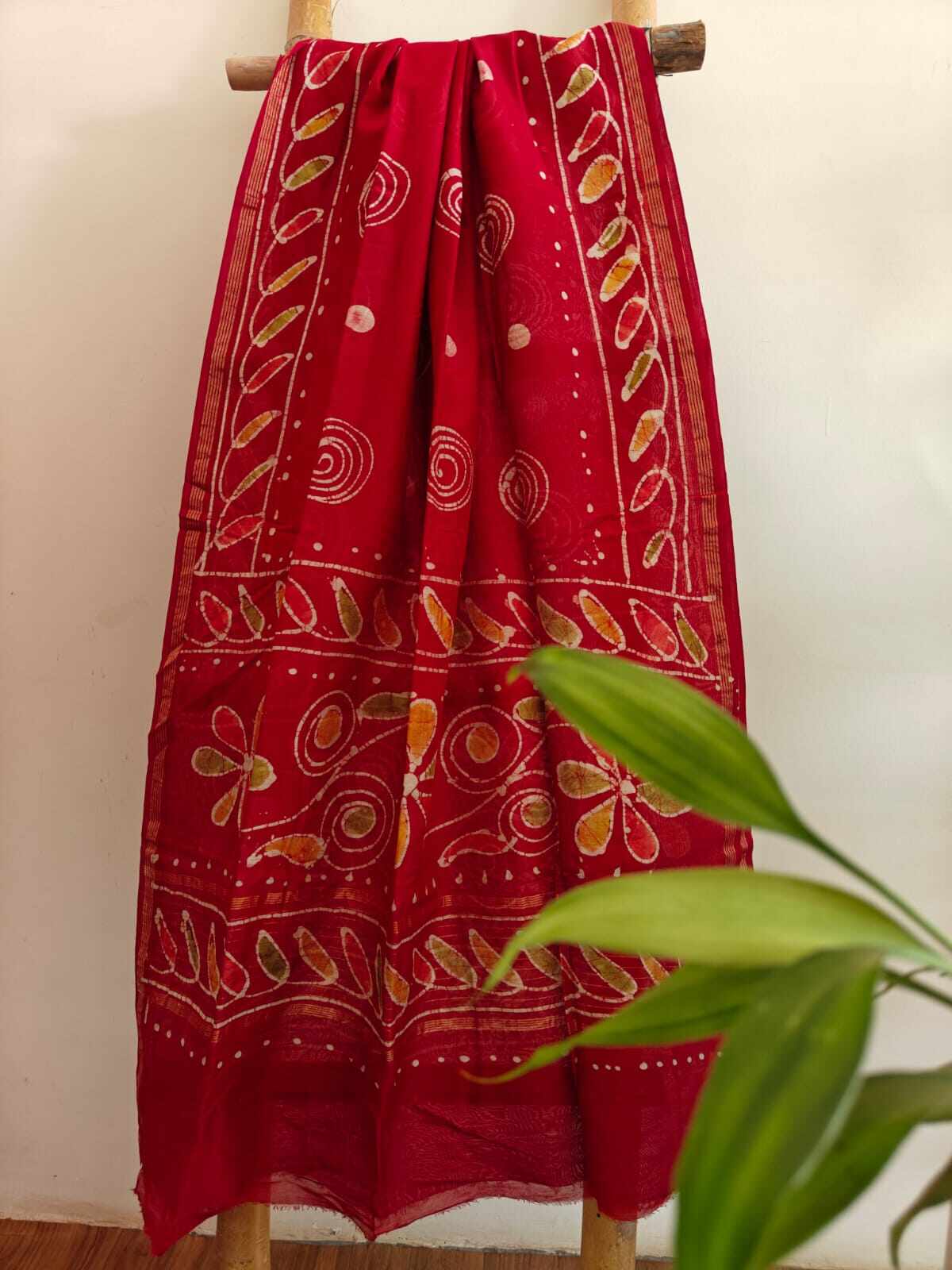 chanderi silk dupatta online - Desi Weaves