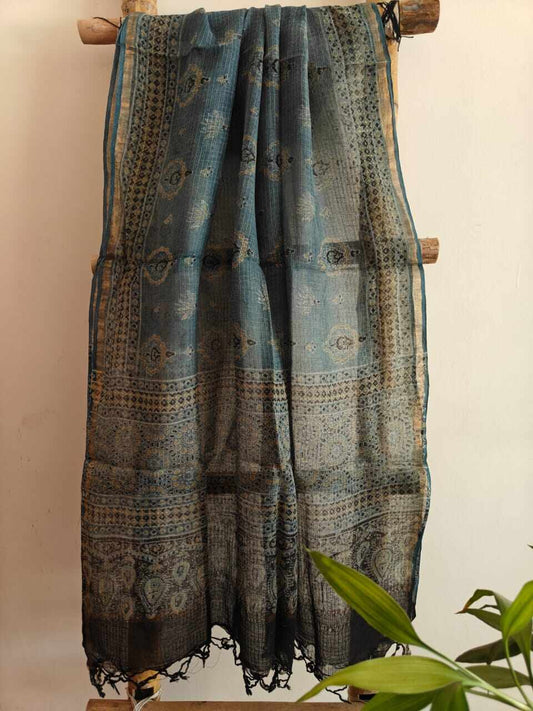 Desi Weaves Aseem Ajrakh Handcrafted Kota Doria Dupatta