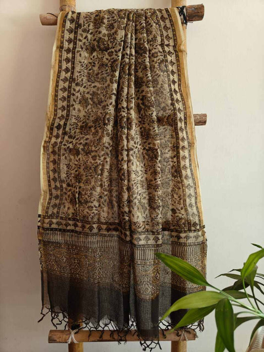 Desi Weaves Hunar Ajrakh Handcrafted Kota Doria Dupatta