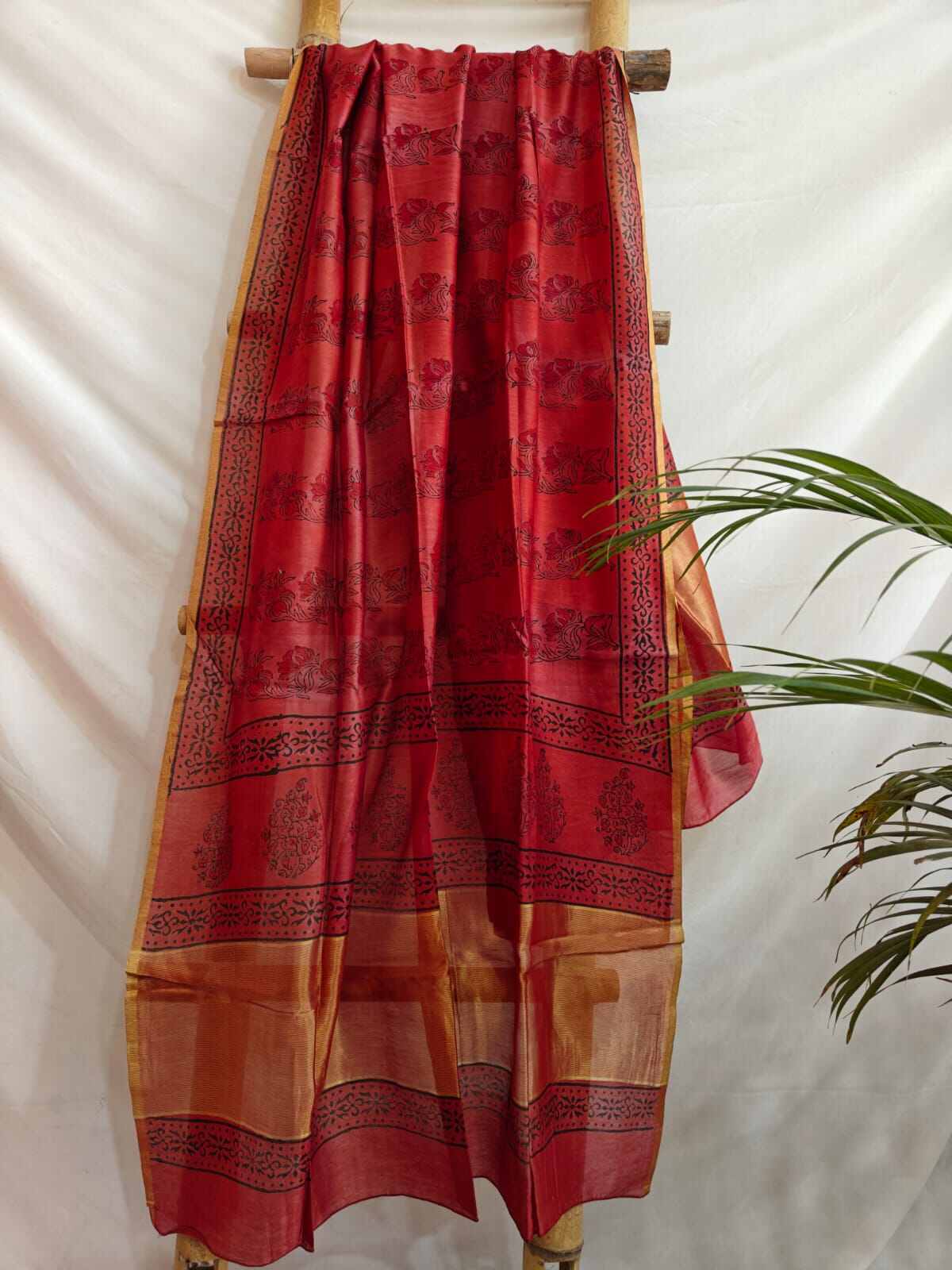 chanderi silk dupatta online - Desi Weaves