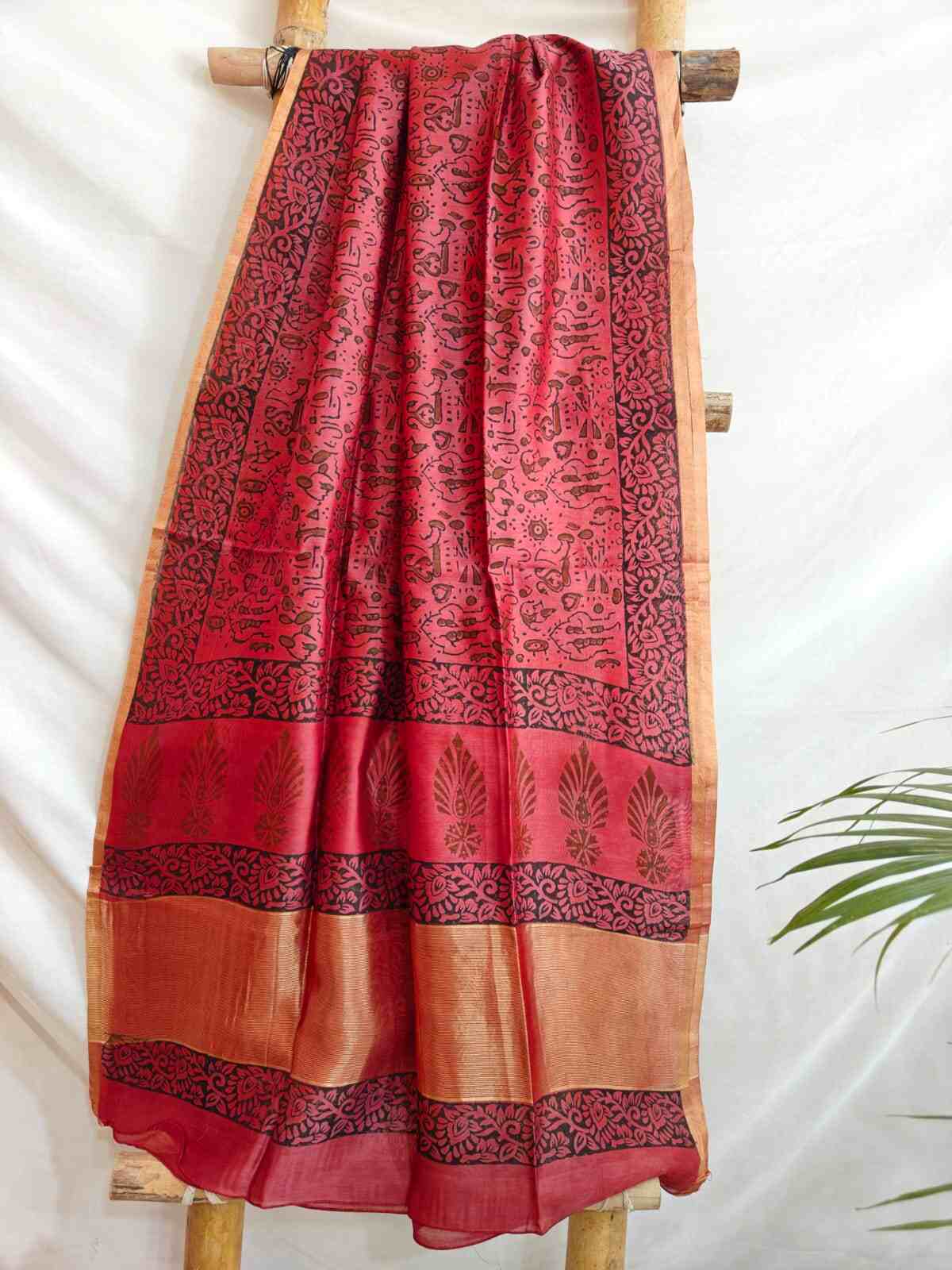 chanderi silk dupatta online - Desi Weaves