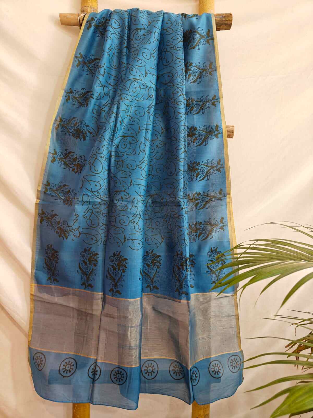 chanderi silk dupatta online - Desi Weaves