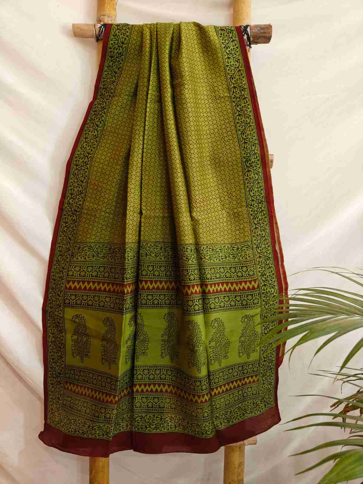 chanderi silk dupatta online - Desi Weaves