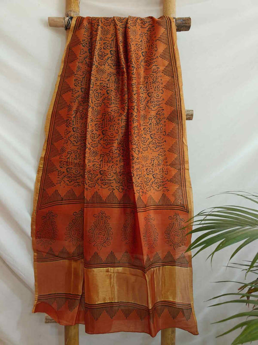 chanderi silk dupatta online - Desi Weaves