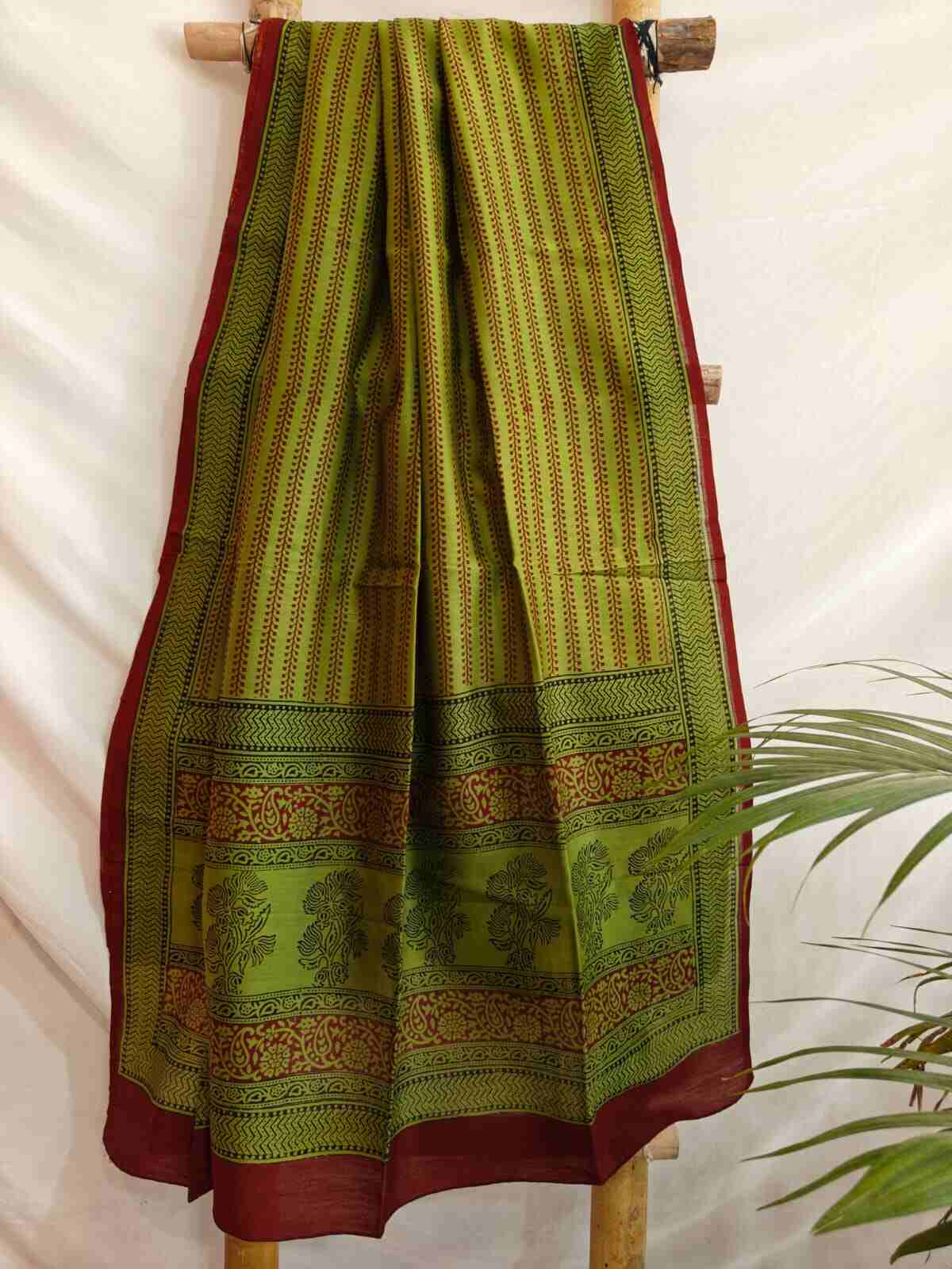 chanderi silk dupatta online - Desi Weaves