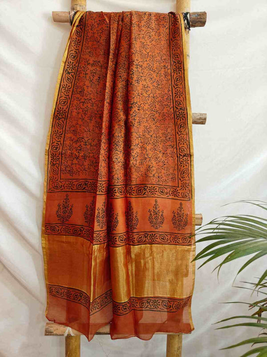 chanderi silk dupatta online - Desi Weaves