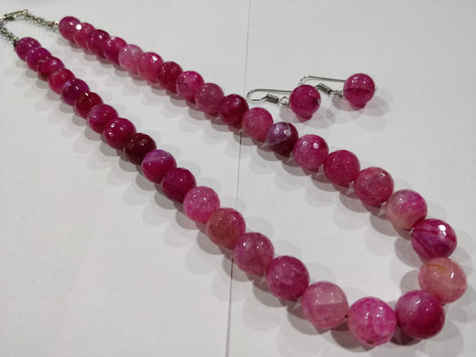 Agate Beads Semi Precious Necklace