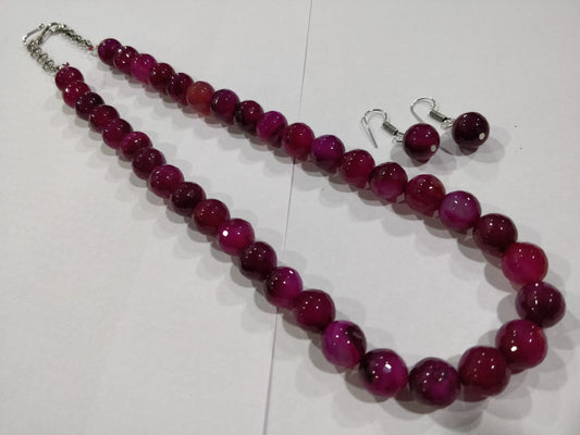 Agate Beads Semi Precious Necklace