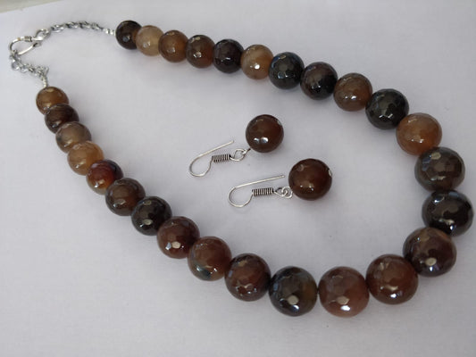 Agate Beads Semi Precious Necklace