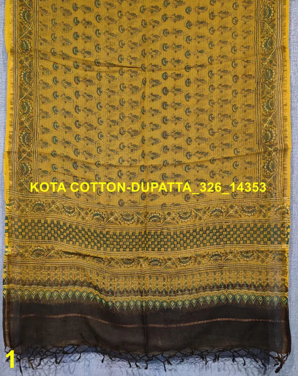 Desi Weaves Zehan Ajrakh Handcrafted Kota Doria Dupatta