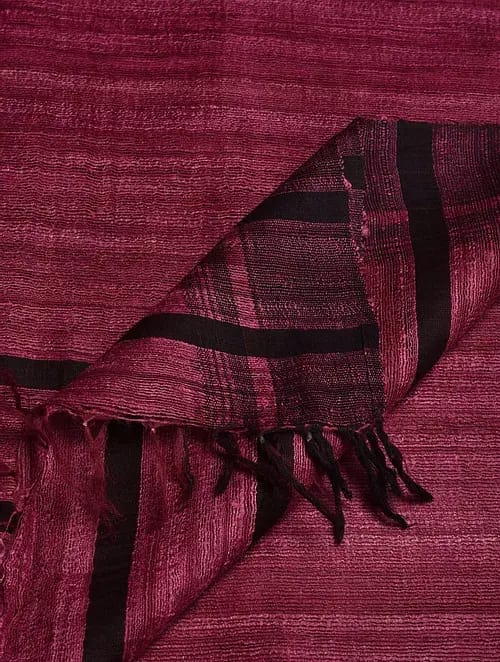 Tussar Ghicha Silk Dupatta - Desi Weaves