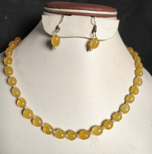 Agate Beads Semi Precious Necklace