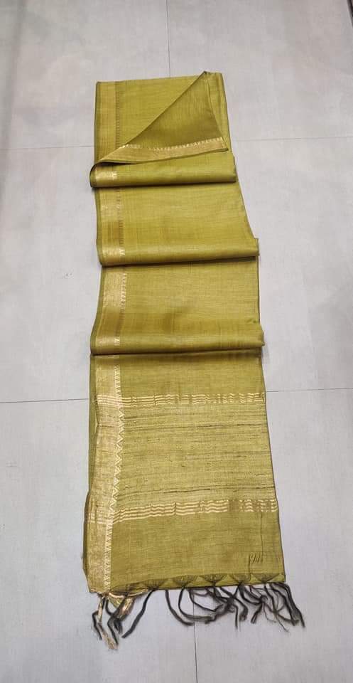 Mausambi Handloom Pure Munga Tussar Silk Saree