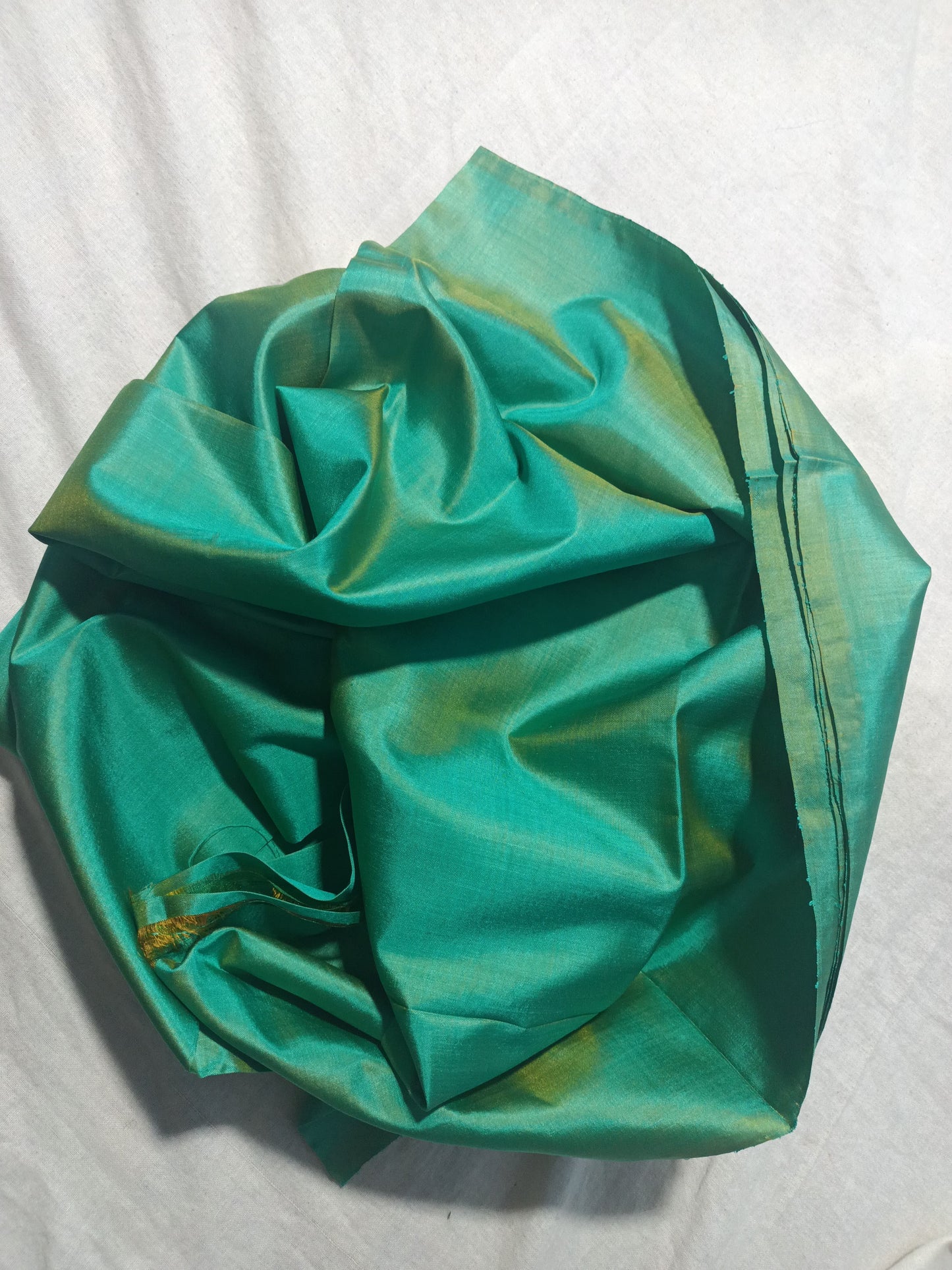 Royal Green Pure Katan Silk Fabric For Kurta