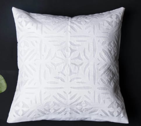 Applique Hand Stitched Cotton Cushion Cover