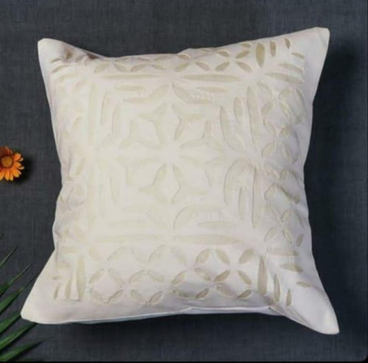 Applique Hand Stitched Cotton Cushion Cover