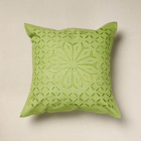 Applique Hand Stitched Cotton Cushion Cover