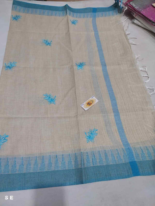 Firoza Embroidered Khadi Silk Cotton Dupatta