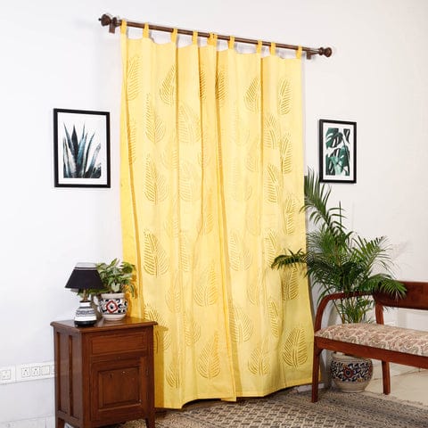 applique work cotton curtain - desi weaves