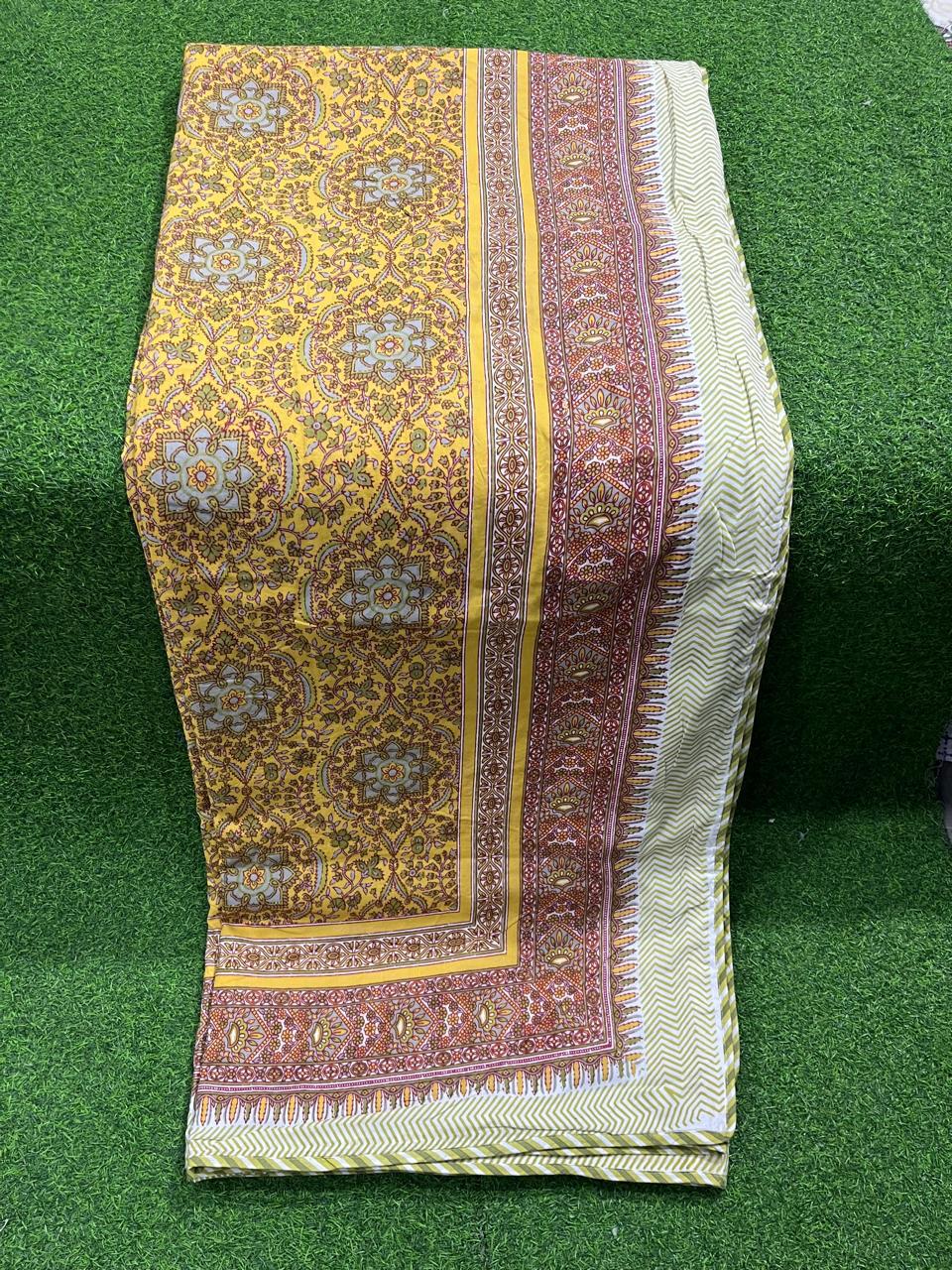 Handblock Printed Cotton Dohar - Desi Weaves