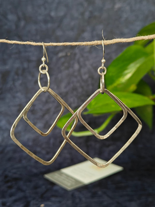 pure 925 Silver square earrings online