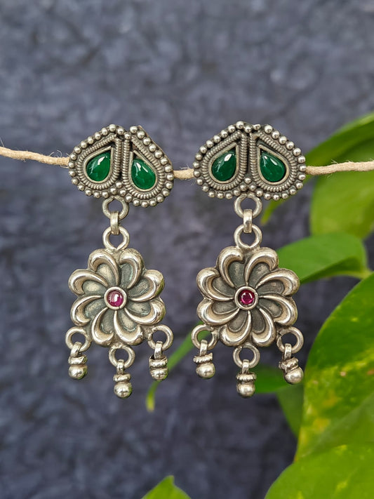 925 silver earrings online in India - Desi Weaves