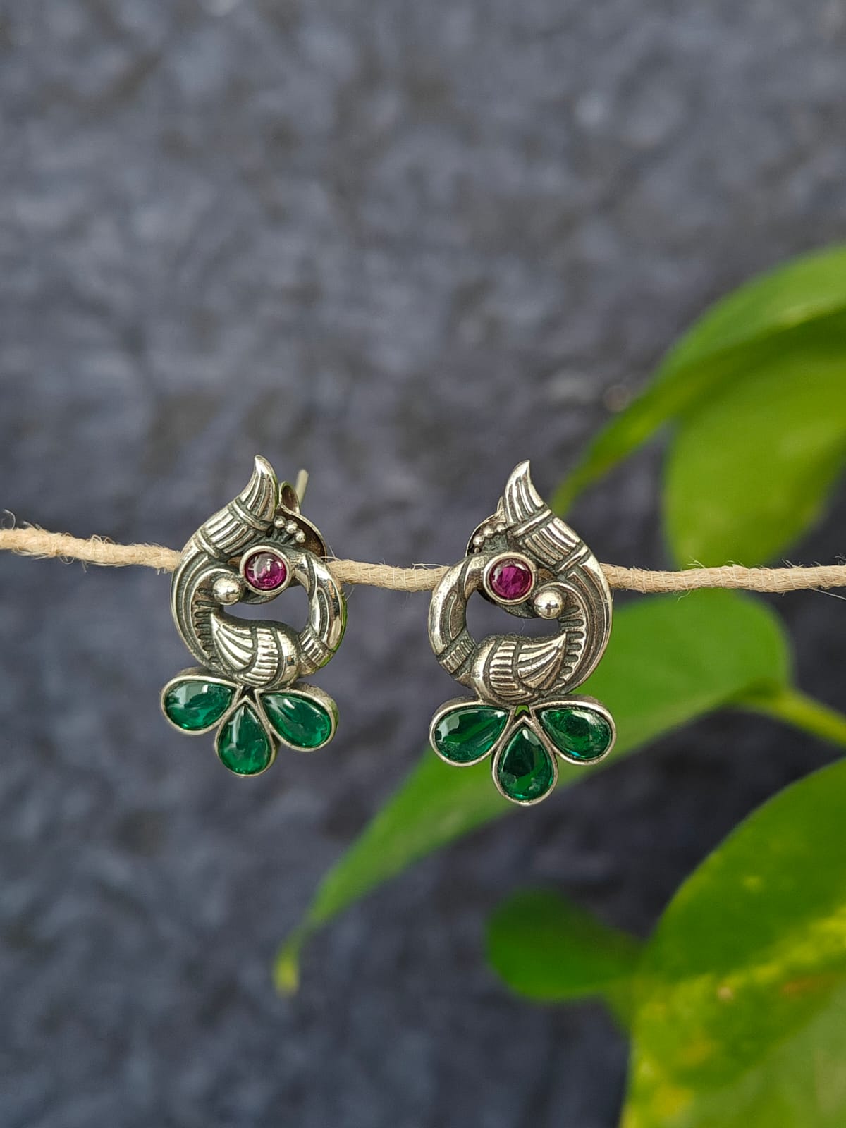 925 silver earrings online in India - Desi Weaves